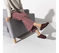 BIRKENSTOCK ZERMATT SHEARLING PLAID RED PANTOFOLE CIABATTE IN LANA DI AGNELLO CA