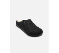 Birkenstock Zermatt - Pantofole standard in feltro da donna con tacco aperto, a quadretti bianchi, taglia 13-13,5 donna/11-11,5 uomo, grigio., 41 EU Schmal