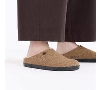 BIRKENSTOCK ZERMATT TOFFEE MELANGE CIABATTA IN PURA LANA CALZATA STRETTA