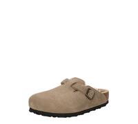 Birkenstock - Boston - Zoccoli unisex color talpa in camoscio con interno in montone-Marrone 45