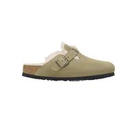 Birkenstock - Boston - Zoccoli unisex color talpa in camoscio con interno in montone-Marrone 44