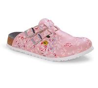 BIRKENSTOCK 1020945-38, Scarpe da Lavoro Kay ESD Flowers Field Rose, Taglia 38 Donna EU Schmal