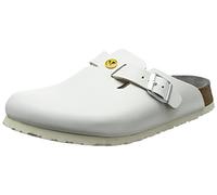 BIRKENSTOCK Scarpa Boston ESD antistatica/pelle naturale, plantare sottile, colore bianco, taglia 42