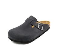 Birkenstock, zoccoli, unisex, per adulti, Nero (Black Oiled Leather), 38 EU M