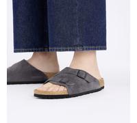 BIRKENSTOCK ZURICH VELVET GREY SUEDE CIABATTE PELLE SCAMOSCIATA GRIGIO ZÜRICH
