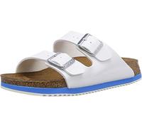 BirkenstockArizona Birko-Flor - Ciabatte unisex adulto, Bianco (Blanc (white Ls White/blue)), 39