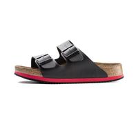 BirkenstockArizona Birko-Flor - Ciabatte unisex adulto, Nero (Noir (black Ls Black/red)), 44