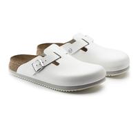 BIRKENTOCK BOSTON SL WHITE SUOLA ANTISCIVOLO CALZATA LARGA