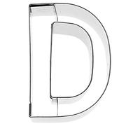Birkmann 1010710810 - Stampo per biscotti a forma di lettera D, 6 cm, in plastica, 5 x 3 x 2 cm, colore: Grigio