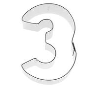 Birkmann 1010713410 - Stampo per biscotti con numero 3, 6 cm, in plastica, colore: grigio, 5 x 3 x 2 cm
