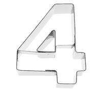 Birkmann 1010713510 - Stampo per biscotti a forma di numero 4, 6 cm, in plastica, 5 x 3 x 2 cm