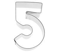 Birkmann 1010713610 - Stampo per biscotti a forma di numero 5, 6 cm, in plastica, 5 x 3 x 2 cm