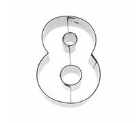 Birkmann 1010713910 Stampino Numero 8, 6 cm, Plastica, Grigio, 5 x 3 x 2 cm
