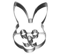 Birkmann Stampo per biscotti 1010720910 – Testa di coniglio 1,7 cm, plastica grigio