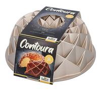 Birkmann 887039 - Stampo per ciambella Geo in alluminio pressofuso con rivestimento antiaderente e ricetta