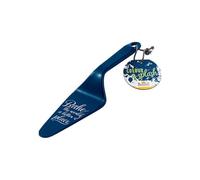 Birkmann, Colour Kitchen, paletta per torte con scritta, in plastica di alta qualità, per alimenti, indeformabile, lavabile in lavastoviglie, blu, 26 x 6 cm, 429772