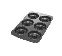 Birkmann, Easy Baking 881631 - Teglia per ciambelle, 6 scomparti, con ricetta, Ø 9 cm