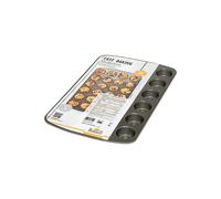 Birkmann Easy Baking 881112 Stampo per 24 Mini Muffin, Metallo, Grigio
