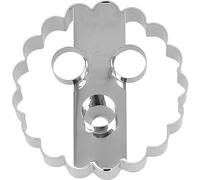 Birkmann, Linzer a 3 fori, tagliapasta per biscotti e decorare biscotti, marzapane e fondente, in acciaio inox, lavabile in lavastoviglie, dimensioni: 10 cm