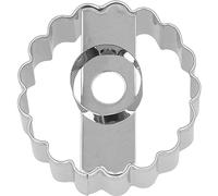 Birkmann Linzer Welser - Stampino per biscotti e marzapane e fondente, in acciaio inox, utilizzabile in lavastoviglie, utilizzabile su entrambi i lati, con fascetta, dimensioni: 5 cm