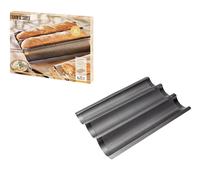 Birkmann : teglia baguette metallo amicroforata da forno di casa 3 forme