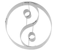 Birkmann Ying Yang - Tagliapasta per biscotti e decorazione di biscotti, marzapane e fondente, in acciaio inox, lavabile in lavastoviglie, 6 cm, colore: Argento