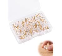 BIRLOZA 100 Pezzi Puntine da Disegno e Spilli, Puntine Trasparenti, Reggifogli, Puntine per Bacheca, Estremamente Resistenti e Riutilizzabili, Ideali per Ufficio e Uso Domestico (Trasparente, Bianco)