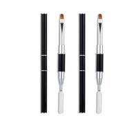 BIRLOZA 2 Pezzi Dual ended Nail Art Penna Pennello Gel Unghie Ricostruzione Pennello 2 in 1 Nail Art Penna Accessori Unghie