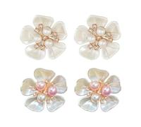 BIRLOZA 4 Pezzi Profumatore Auto Clip Aromaterapia Olio Essenziale Diffusore Fiocco Decorazione Interna Accessori Donna Ragazza (Rosa)