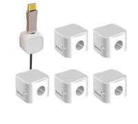BIRLOZA 6 Pezzi Clip per Cavi Organizzatore di Cavi Regolabile Magnetica Cable Management Autoadesivo per Scrivania Comodino Cavi di Ricarica HDMI USB Cavo Audio Bianco