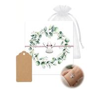BIRLOZA Braccialetto Angelo Custode con Biglietto, Regalo per Comunione/Confermazione/Cresima per Ragazze (Argento)
