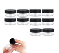 BIRLOZA Contenitori Cosmetici, 10 Pcs 5g Trasparente Contenitori da Viaggio, Vasetti Plastica, Contenitore Cosmetico Barattoli Plastica Trasparente, per Crema Balsamo Labbra Campione
