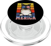 Birman Cat 4th Of July Merica American Mericat Cats Lovers PopSockets PopGrip per MagSafe