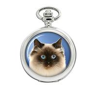 Birman Cat Full Hunter Orologio da tasca