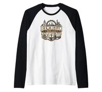 Birmingham England La Città dei Mille Mestieri Maglia con Maniche Raglan