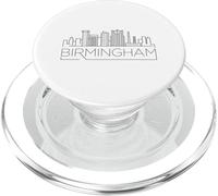Birmingham, orizzonte, grafico, uomo, donna, paesaggio urbano PopSockets PopGrip per MagSafe