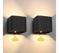 Birnetek® 2 Pezzi Lampade da Parete per Interni, Applique da Parete con Rilevatore di Movimento, USB Ricaricabile Applique Parete Interno, 3000K Bianco Caldo Lampada da Comodino, per Scale, Corridoio