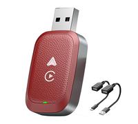 BIRNN Adattatore CarPlay Wireless per Suzuki Vitara 2020 2021 2022 2023 2024, 2-in-1 CarPlay Wireless Adapter Bluetooth, Plug & Play, Converte Il Carplay Cablato in Wireless, C Red