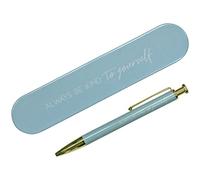 Biro in confezione regalo - idea regalo ideale per l'inizio dell'università - menta - per donne e uomini - stampato con una frase motivante - set n. 3