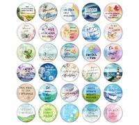 BIROYAL 30 magneti da frigorifero per lavagne magnetiche, lavagna, citazioni, frasi, set di magneti adatti per motivazione, decorazione della casa, uffici, armadietti, acquerello