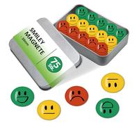 BIROYAL 75 magneti Smiley per la ricompensa, con design in resina di colata, con Smiley ø 30 mm, per lavagna dei premi per bambini, lavagna bianca, lavagne, accessori per insegnanti, faccine