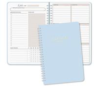 BIROYAL Agenda settimanale non datata, formato A5, 52 settimane, 2 pagine | Carta di alta qualità da 120 g, senza scrittura, agenda settimanale con lista delle cose da fare, per ufficio e scuola