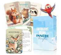 BIROYAL Carte sentimentali per bambini [40 carte emozioni + 6 carte di accompagnamento] - Promuovere l'intelligenza emotiva giocosamente - Carte sentimentali bambini con scatola in metallo