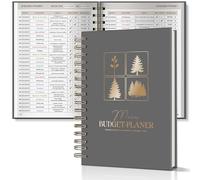 BIROYAL Planner di bilancio per 12 mesi, in lingua tedesca, pianificatore finanziario non datato, rilegatura a spirale, con consapevolezza, riflessione, tracker di reddito e spese, pianificatore di