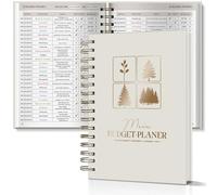 BIROYAL Planner di bilancio per 12 mesi, in lingua tedesca, pianificatore finanziario non datato, rilegatura a spirale, con consapevolezza, riflessione, tracker di reddito e spese, pianificatore di