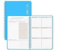 BIROYAL Planner settimanale non datata A5 - weekly planner con lista delle cose da fare, grande campo per appunti - agenda settimanale da 52 fogli - planning settimanale ad anelli con copertina rigida