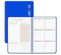 BIROYAL Planner settimanale non datata A5 - weekly planner con lista delle cose da fare, grande campo per appunti - agenda settimanale da 52 fogli - planning settimanale ad anelli con copertina rigida