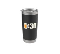 Birra: 30 Che ora è? Birra Trenta VOLTE PER BEVERE Meme divertente Bicchiere termico in acciaio inox doppia parete