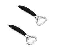 Birra Apribiliglie Lega di zinco, apri barattoli Bar Cucina, Birra Apribiliglie, Apribiliglie forma del cuore, L'apribottiglie, antiscivolo, 5.9 pollici(2Pcs)