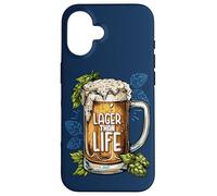 Birra Bere Lager Than Life Divertente Birra Pun Lager Birra Custodia per iPhone 16